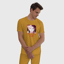 Пижама хлопковая мужская Ацуши Накаджима и Акутагава Рюноске, Великий из бр, цвет: горчичный — фото 2