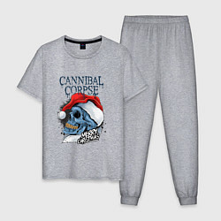 Пижама хлопковая мужская Cannibal Corpse Happy New Year, цвет: меланж