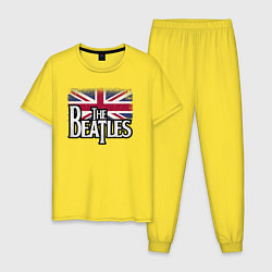 Пижама хлопковая мужская The Beatles Great Britain Битлз, цвет: желтый