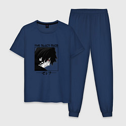 Пижама хлопковая мужская Хвост Феи Fairy Tail, Зереф Zeref, цвет: тёмно-синий