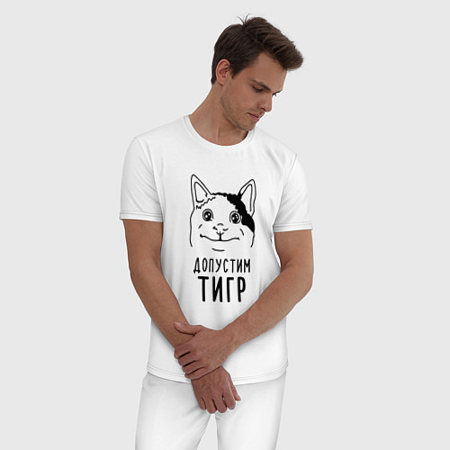 Мужская пижама Допустим ТИГР Символ года 2022 / Белый – фото 3