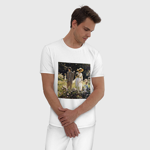 Мужская пижама Among the Laurel Blossoms / Белый – фото 3