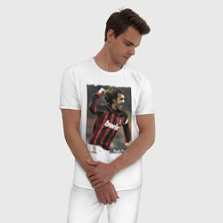 Пижама хлопковая мужская Paolo Cesare Maldini - Milan, цвет: белый — фото 2
