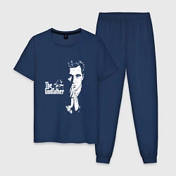 Пижама хлопковая мужская Крёстный отец Logo, цвет: тёмно-синий