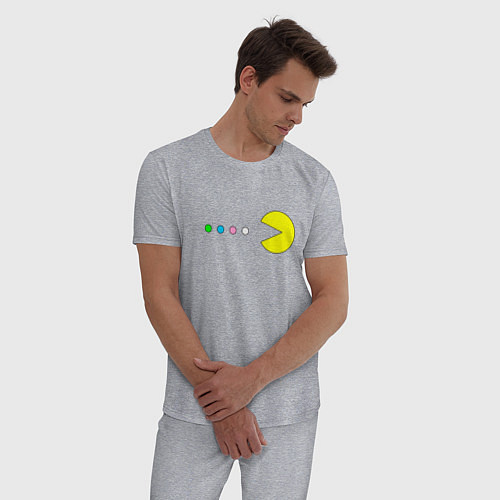 Мужская пижама Pac - man Для пары / Меланж – фото 3