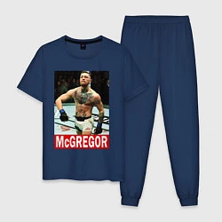 Пижама хлопковая мужская Конор МакГрегор McGregor, цвет: тёмно-синий
