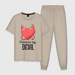 Мужская пижама Valentines Day Devil