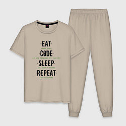 Мужская пижама EAT CODE SLEEP REPEAT