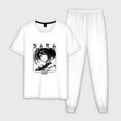 Пижама хлопковая мужская Сара Кудзе, Genshin Impact, цвет: белый