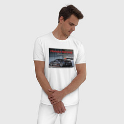 Пижама хлопковая мужская Honda GT3 Racing Team, цвет: белый — фото 2
