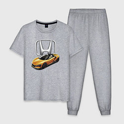 Пижама хлопковая мужская Honda Concept Motorsport, цвет: меланж