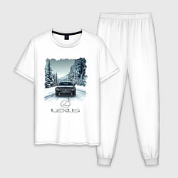 Мужская пижама Lexus - зимняя дорога