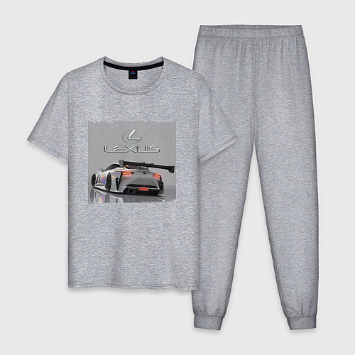 Мужская пижама Lexus Motorsport Racing team! / Меланж – фото 1