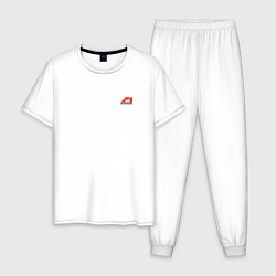 Пижама хлопковая мужская F1 McLaren спина, цвет: белый