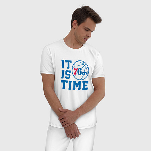 Мужская пижама It Is Philadelphia 76ers Time Филадельфия Севенти / Белый – фото 3