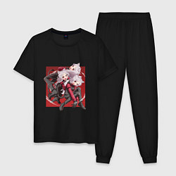 Пижама хлопковая мужская Цербер Тройной Демон, цвет: черный