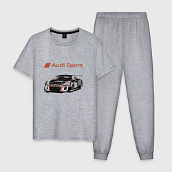 Пижама хлопковая мужская Audi Motorsport Racing team, цвет: меланж