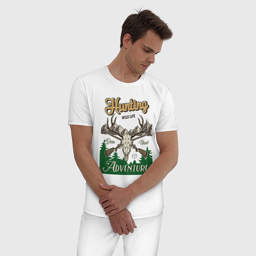 Мужская пижама Deer Hunting / Белый – фото 3