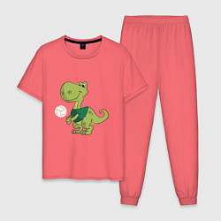 Мужская пижама Volleyball Dinosaur
