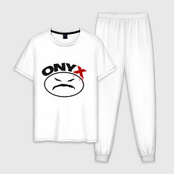 Пижама хлопковая мужская Оnyx, цвет: белый