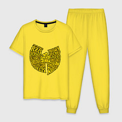 Пижама хлопковая мужская Wu Names, цвет: желтый