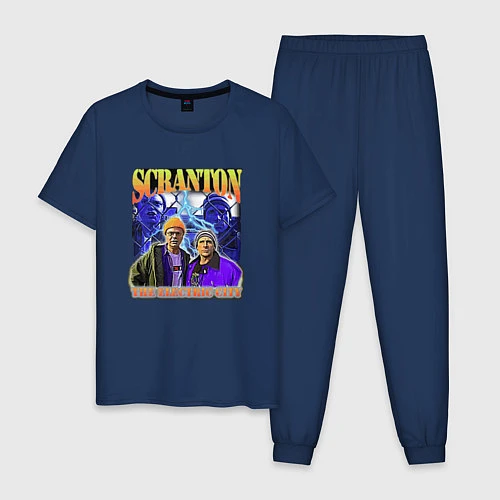 Мужская пижама Scranton electric city / Тёмно-синий – фото 1