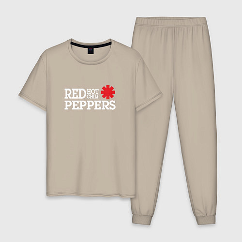 Мужская пижама RHCP Logo Red Hot Chili Peppers / Миндальный – фото 1
