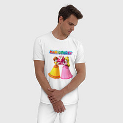 Пижама хлопковая мужская Mario Party Nintendo, цвет: белый — фото 2