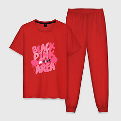 Пижама хлопковая мужская Блэкпинк новый, цвет: красный