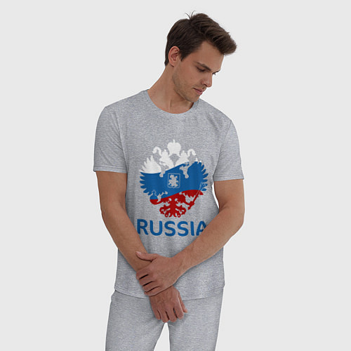 Мужская пижама Russia / Меланж – фото 3
