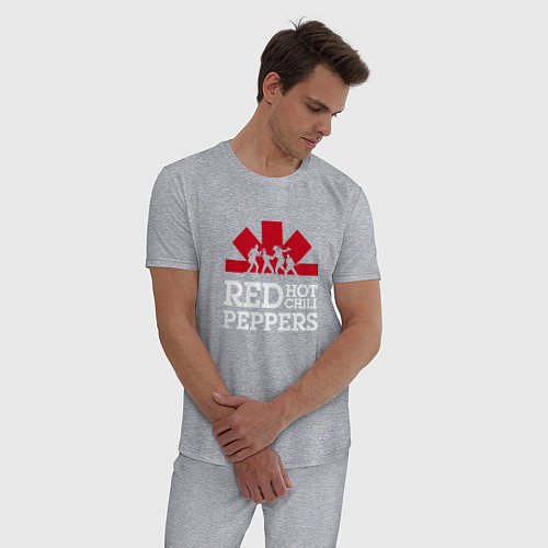 Мужская пижама RHCP Logo Red Hot Chili Peppers Logo / Меланж – фото 3