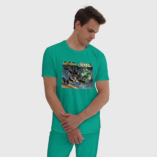 Мужская пижама Бэтмен и Зеленый Фонарь New 52 / Зеленый – фото 3