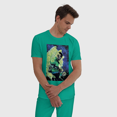 Мужская пижама Зеленый Фонарь Джон Стюарт / Зеленый – фото 3