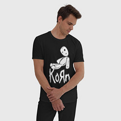 Пижама хлопковая мужская Korn КоРн, цвет: черный — фото 2