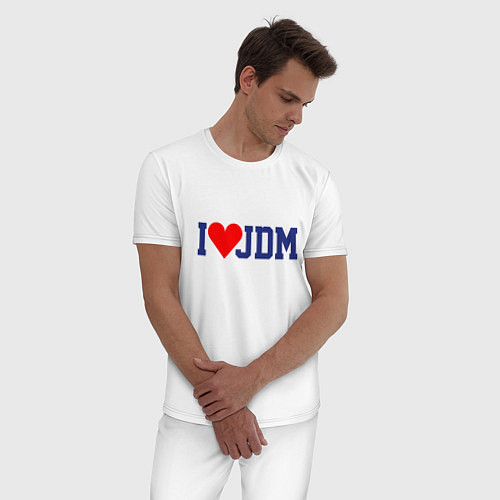 Мужская пижама I love JDM! / Белый – фото 3