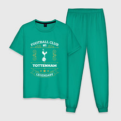 Пижама хлопковая мужская Tottenham - FC 1, цвет: зеленый