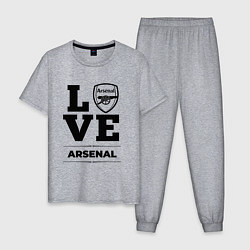 Пижама хлопковая мужская Arsenal Love Классика, цвет: меланж