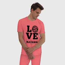 Пижама хлопковая мужская Bayern Love Классика, цвет: коралловый — фото 2