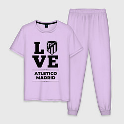 Пижама хлопковая мужская Atletico Madrid Love Классика, цвет: лаванда