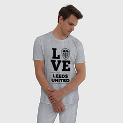 Пижама хлопковая мужская Leeds United Love Классика, цвет: меланж — фото 2