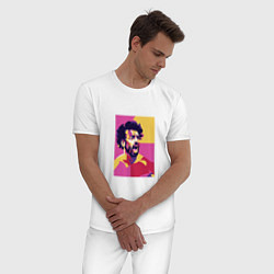 Пижама хлопковая мужская Mo Salah Liverpool, цвет: белый — фото 2