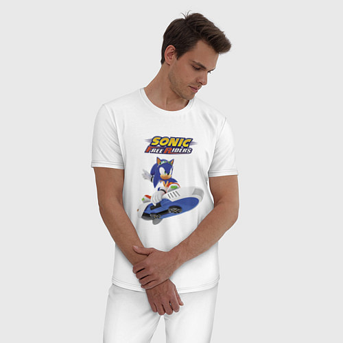 Мужская пижама Sonic Free Riders Hedgehog Racer / Белый – фото 3