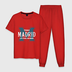Пижама хлопковая мужская Team Madrid, цвет: красный