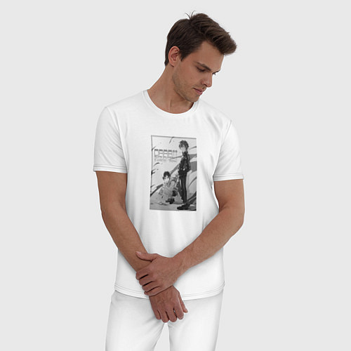 Мужская пижама Идзая арт / Белый – фото 3