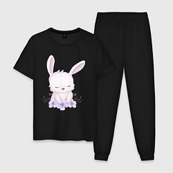 Мужская пижама Милый Крольчонок С Цветочками