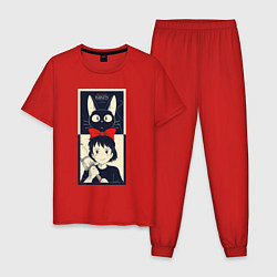 Пижама хлопковая мужская Kiki Service, цвет: красный