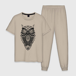 Мужская пижама Сова в стиле Мандала Mandala Owl