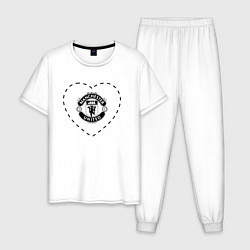 Мужская пижама Лого Manchester United в сердечке