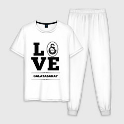 Пижама хлопковая мужская Galatasaray Love Классика, цвет: белый