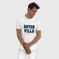 Пижама хлопковая мужская Aston Villa FC Classic, цвет: белый — фото 2